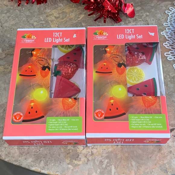 Seasonal Collection Other - 2 Sets 12CT LED Light Fruits